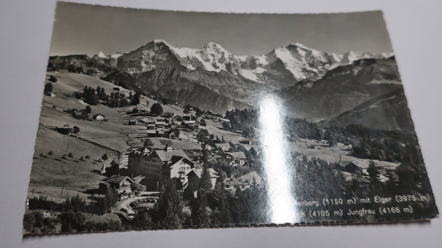 Ansichtskarten: Beatenberg mit Eiger Mönch Jungfrau 1962 – Gebraucht aus Cormoret von Pascalll2001 1