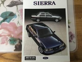 Ford Sierra Verkaufsprospekt 30 Seiten August 1991