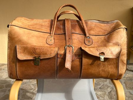 Sac de voyage XL Vintage en cuir épais