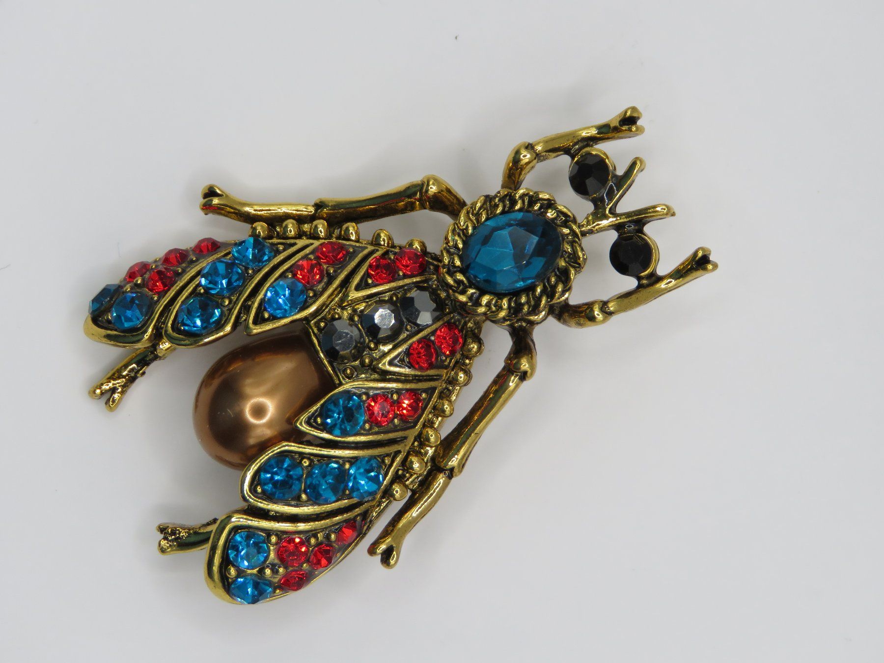 Broschen & Nadeln: Brosche - KÄFER - mit Glitzersteinen - Neu - 5x3,5cm – Neu und originalverpackt aus Grenchen von Yamahwildstar16 3