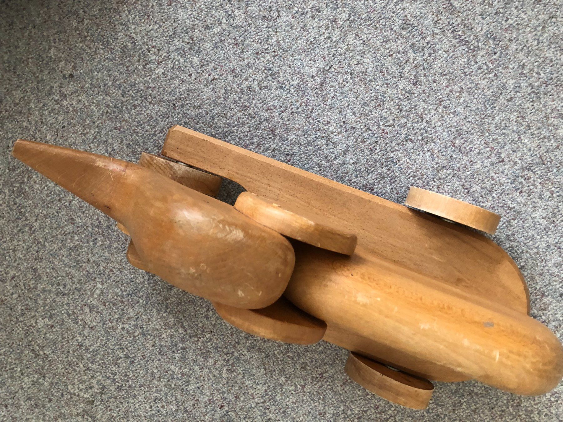 Statuette: Elefant auf Räder aus massivem Holz – Usato da Bassersdorf venduto da sammelfloh 3