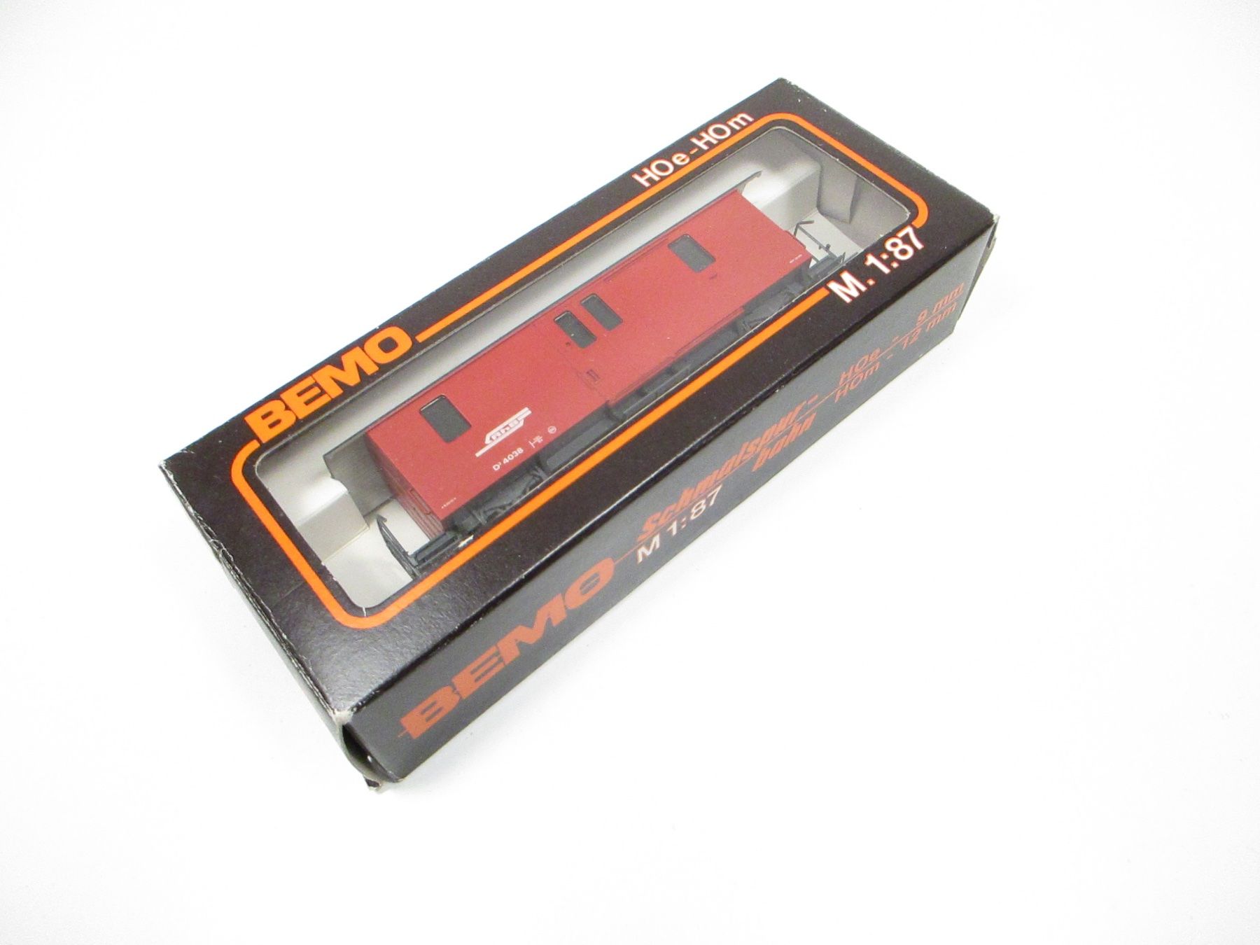 Bemo Trains électriques: Bemo H0m 3263 RhB Gepäckwagen D2 4038 rot – Neuf avec emballage d'origine à Olten par Heinrich875 7