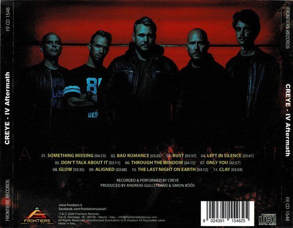 CD: Creye – IV Aftermath (AOR, Frontiers) CD, D1 – Usato da Sessa venduto da discoverymedia 1