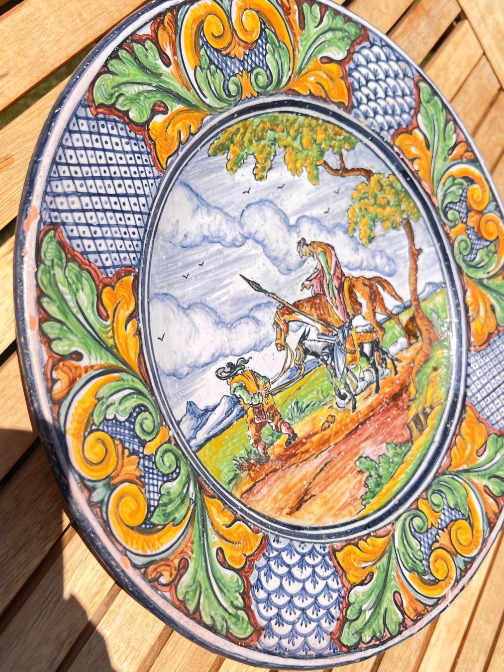 Teller: Vintage Spanish Don Quixote ceramic wall plate – Gebraucht aus Lausanne von NYC67 7