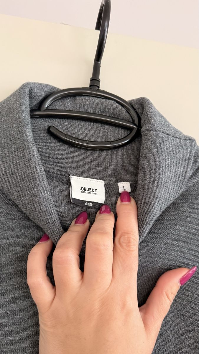 Robes: OBJECT Rollkragen-Strickkleid Grau Größe L  – D'occasion à Winterthur par -BeHappy24- 4
