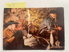 Postkarte Winnetou II streng bewachen drei Banditen