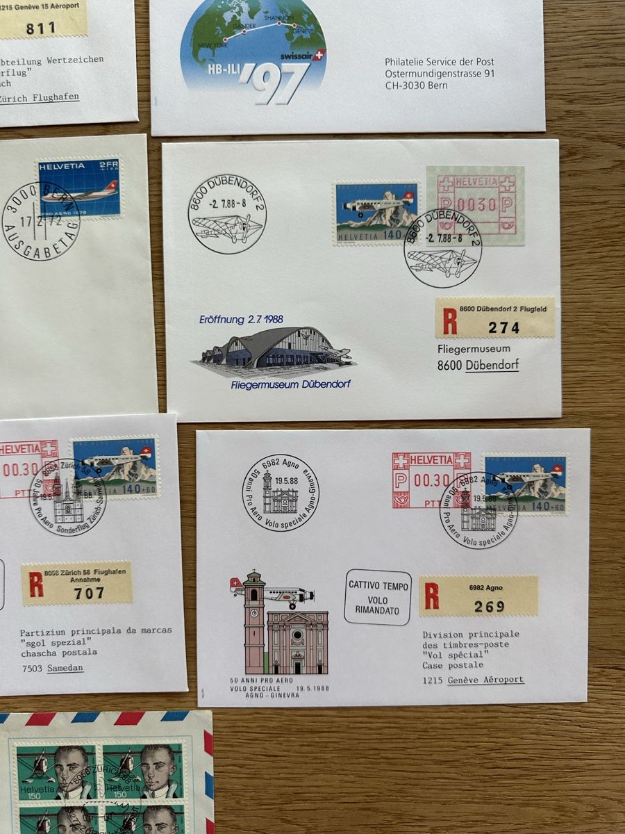 Tous les timbres: Schweiz - 24x Flugpost FDC – D'occasion à Schmitten / FR par Samsara169 6