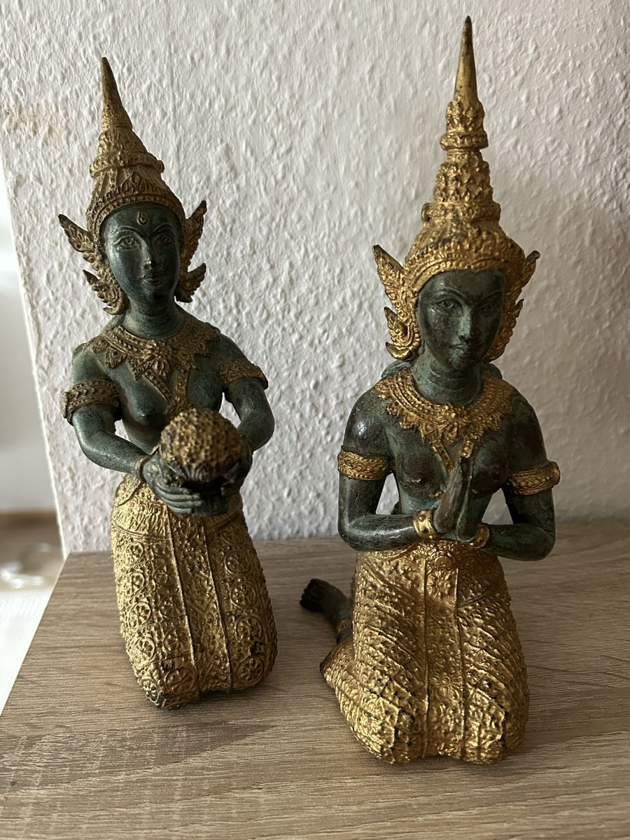 Skulpturen & Statuen: Tephanom Paar aus vergoldeter Bronze – Neu (gemäss Beschreibung) aus Luzern von Bolle2012