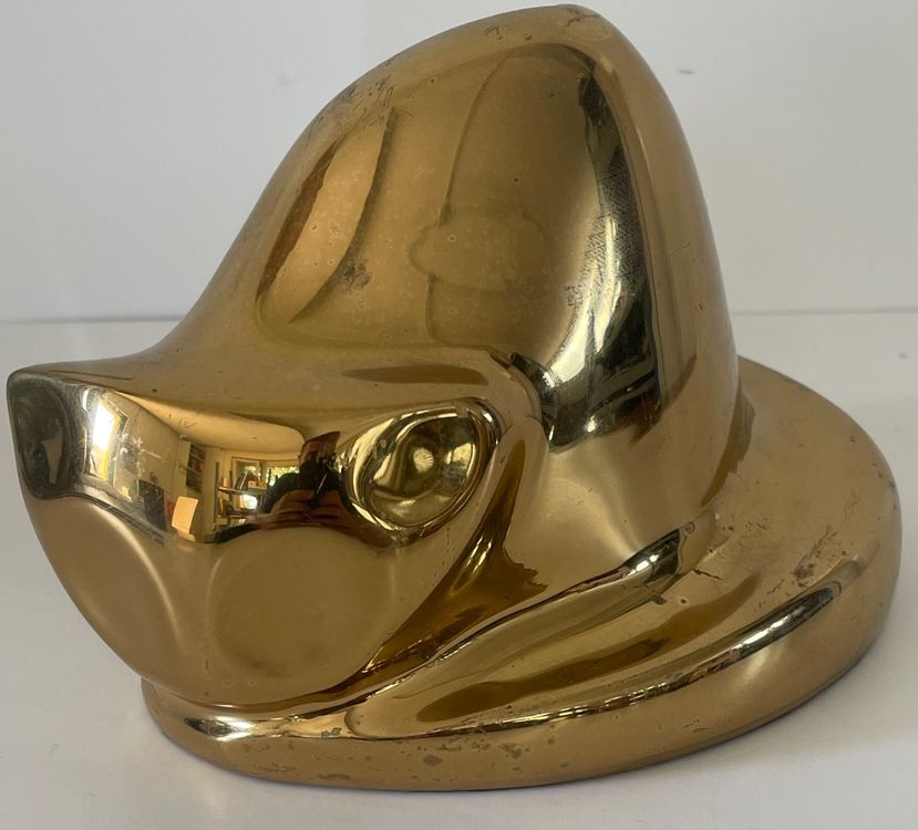 Grosse Abstrakte Katzen Skulptur aus Gefülltem Messing | Kaufen auf Ricardo