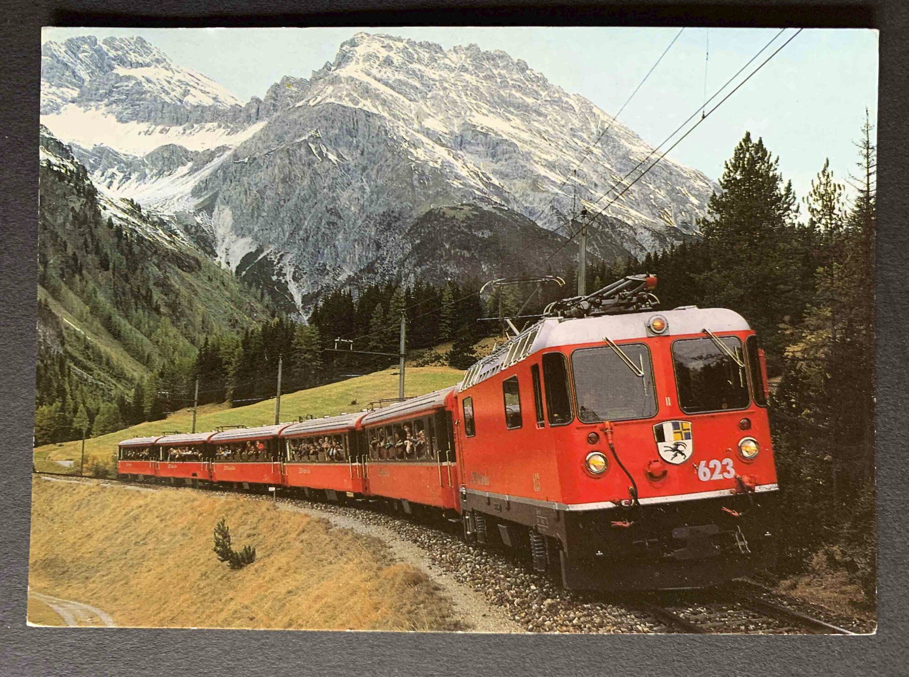 Cartes postales: AK Der Berninaexpress der Rhätischen Bahn bei Preda – D'occasion à Goldau par artelier1