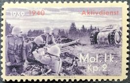 Soldatenmarke 2.WK, Mot Inf Kanonen 2, Aufdr, Wi Art 38