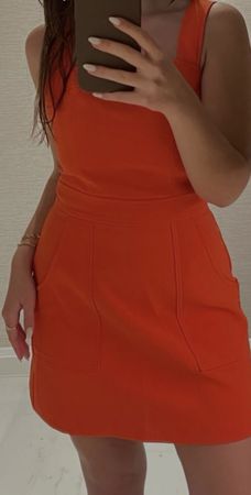 Kleid AMANDA UPRICHARD orange Grösse XS sehr guter Zustand