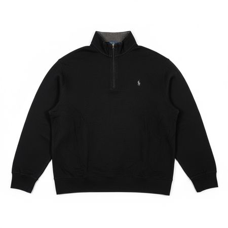 1/4 zip Pull camionneur Ralph Lauren Noir logo brodé gris- L