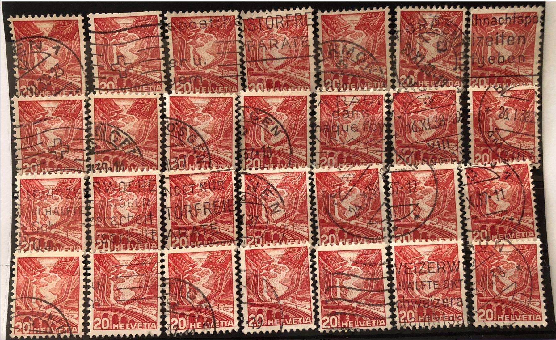 Tutti i francobolli: Nr.205 Steckkarte mit Stempel – Usato da Aarau venduto da Billa007