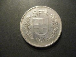 1954   5.- Fr  Superbe pièce  Superbe qualité
