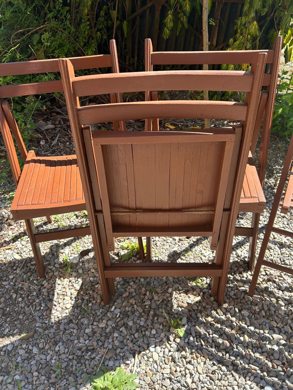 Sedie: 4 Klappstühle in schönem Braun – Usato da Aristau venduto da WalterM06 7