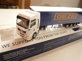 HERPA 1:87 MAN LKW " GEZE " IST IM HANDEL NICHT ZU KAUFEN