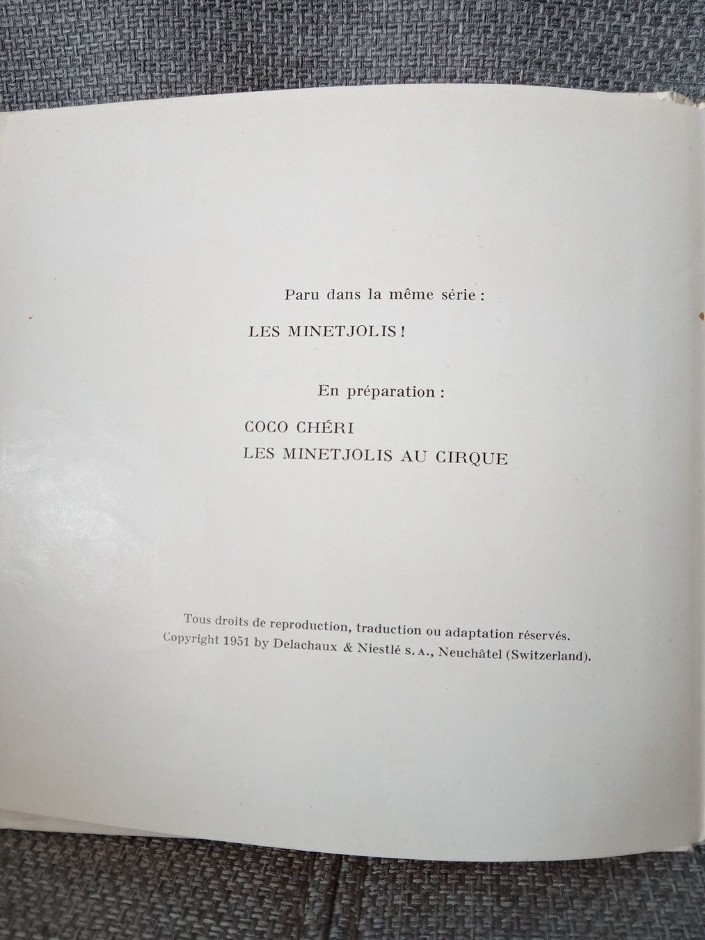 Bücher: Marcelle Boué, LES MINETJOLIS EN VACANCES . 1951 – Gebraucht aus Le Locle von borgespatricia 6