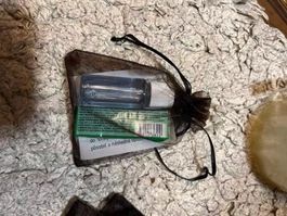 300x Schwarz Organza Gaze Beutel 12cm - Pochette en gaze