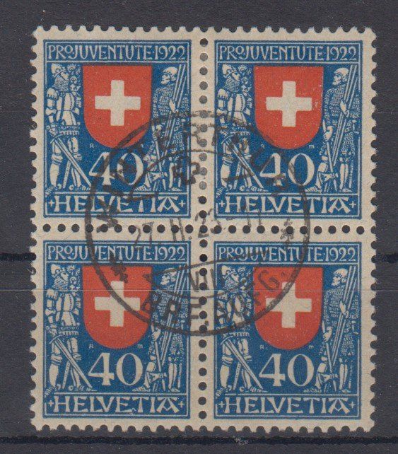 Tous les timbres: Pro Juventute 24 bloc de 4 oblitéré 375.-- – D'occasion à Boécourt par Denteles66
