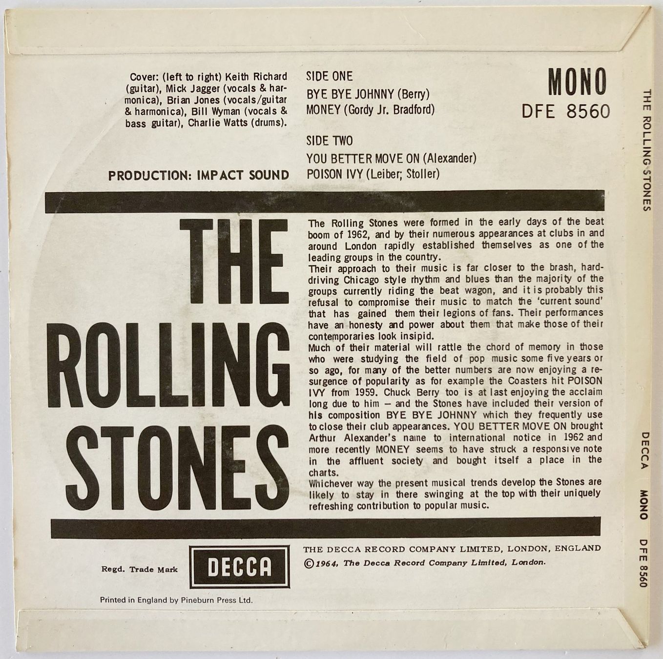 Dischi in vinile: ROLLING STONES - YOU BETTER MOVE ON – Usato da Bottens venduto da hotter-than-hell 1
