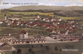 Kloten ZH // ca. 1910 Totalansicht mit Artillerie-Kasernen