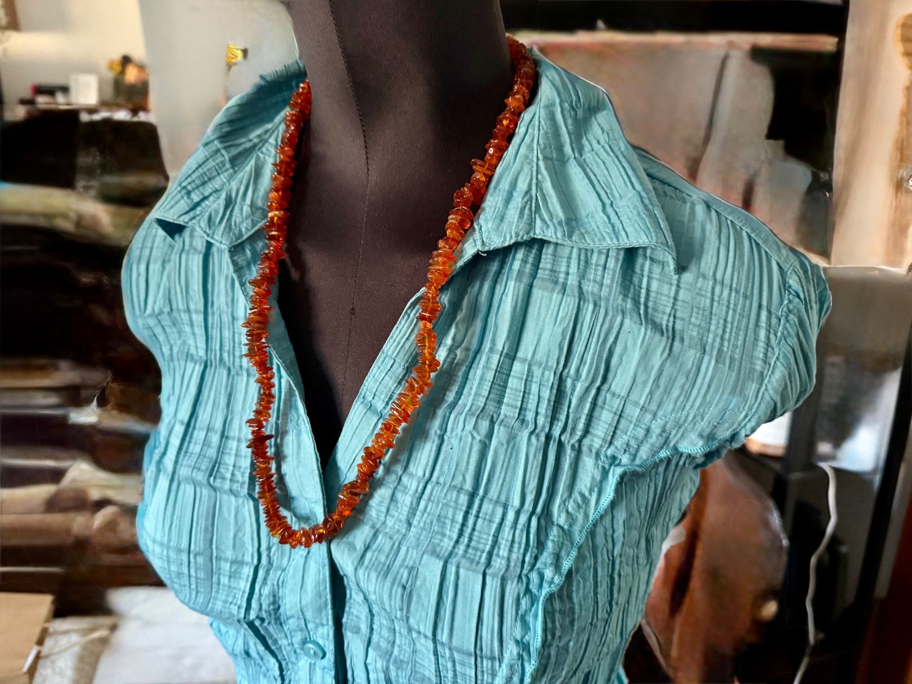 Catenine: Alte Bernsteinkette, Vintage, 68 cm – Usato da Lamone venduto da LaCantinaMagica 4
