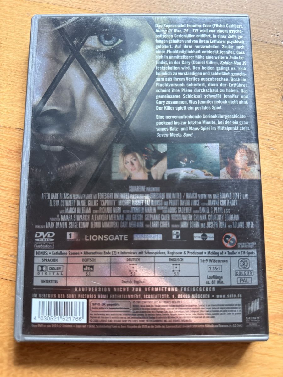 Tous les DVDs: Captivity - DVD – D'occasion à Kölliken par nerdorado 1