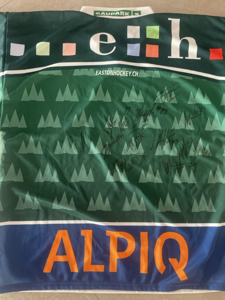 Canottiere & Pantaloni: Maillot/Trilot EHC Olten L mit autogramm Team – Usato da Genève venduto da jon_ydl8 2