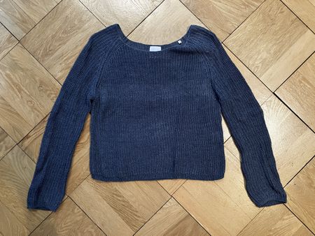 Collectif Mon Amour Leinen Pullover Blau S
