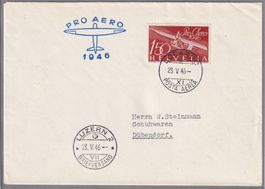 Pro Aero 1946 - Locarno - Posta Aerea - 23.5.1946