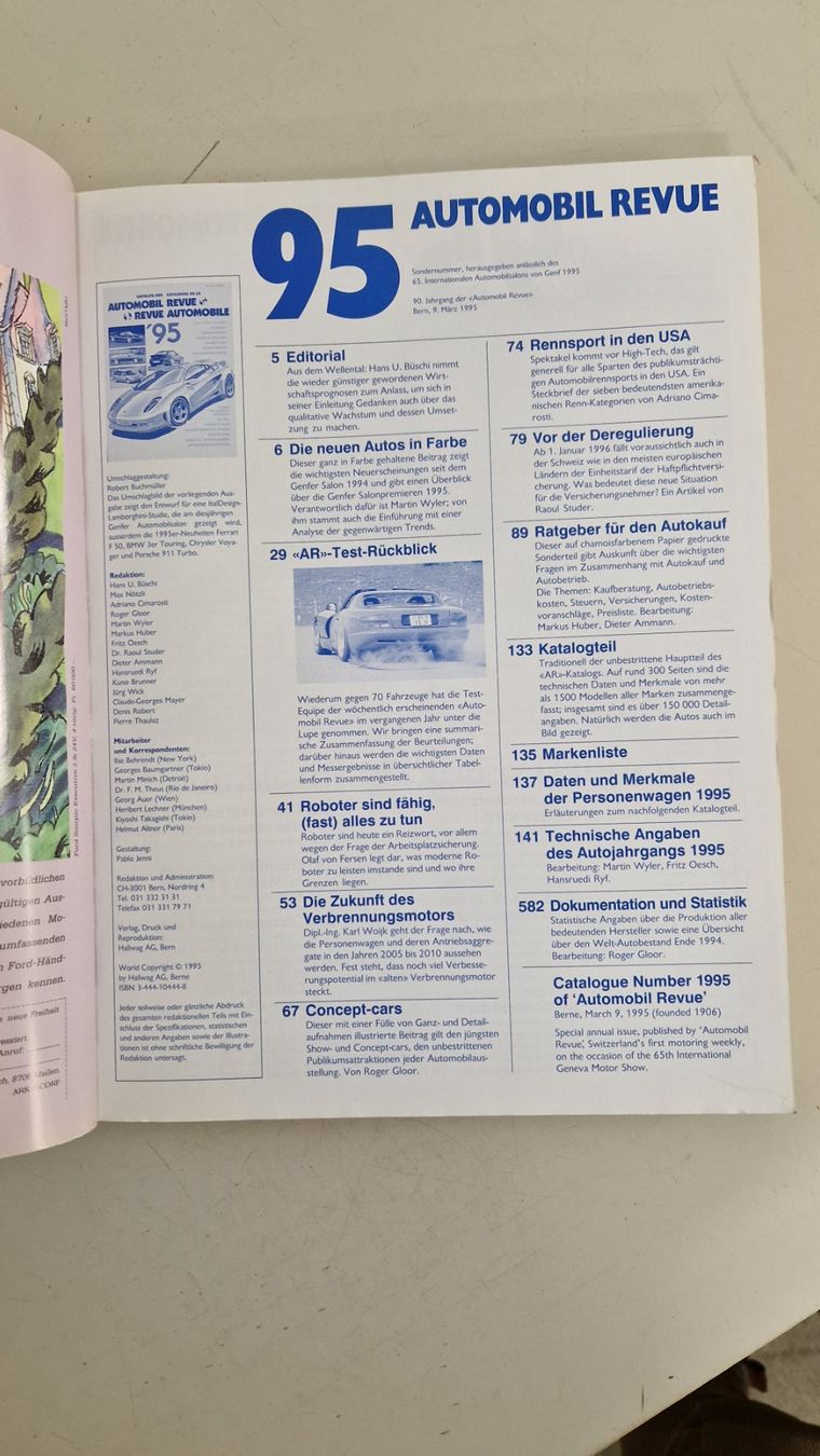 Riviste & Magazine: Automobil Revue 1995 – Usato da Zürich venduto da jhkag 1