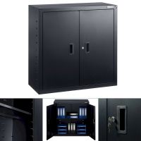 Aktenschrank 90 x 40 x 90 cm Schwarz