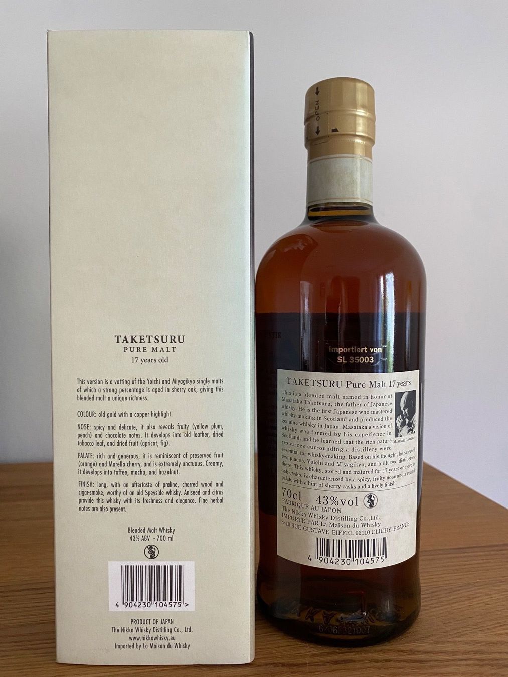 Nikka Bevande alcoliche: Nikka Taketsuru 17 Jahre – Nuovo e nell'imballaggio originale da Arlesheim venduto da boensen77 1