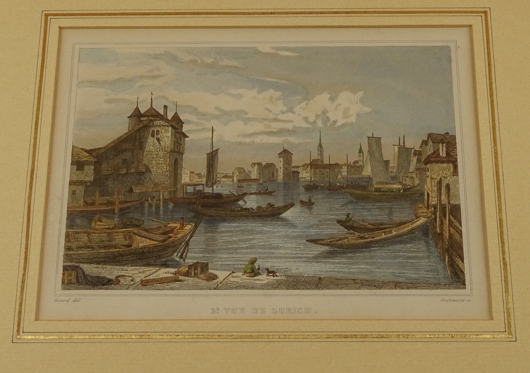Stiche: ZÜRICH, STAHLSTICH 1837 – Gebraucht aus Grüningen von Kartensammler 1
