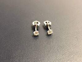 Ohrstecker mit Diamanten 0.22 ct. 18 Karat Weissgold 750