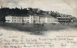 St. Gallen, Kaserne mit Rosenberg, 1901, Militär