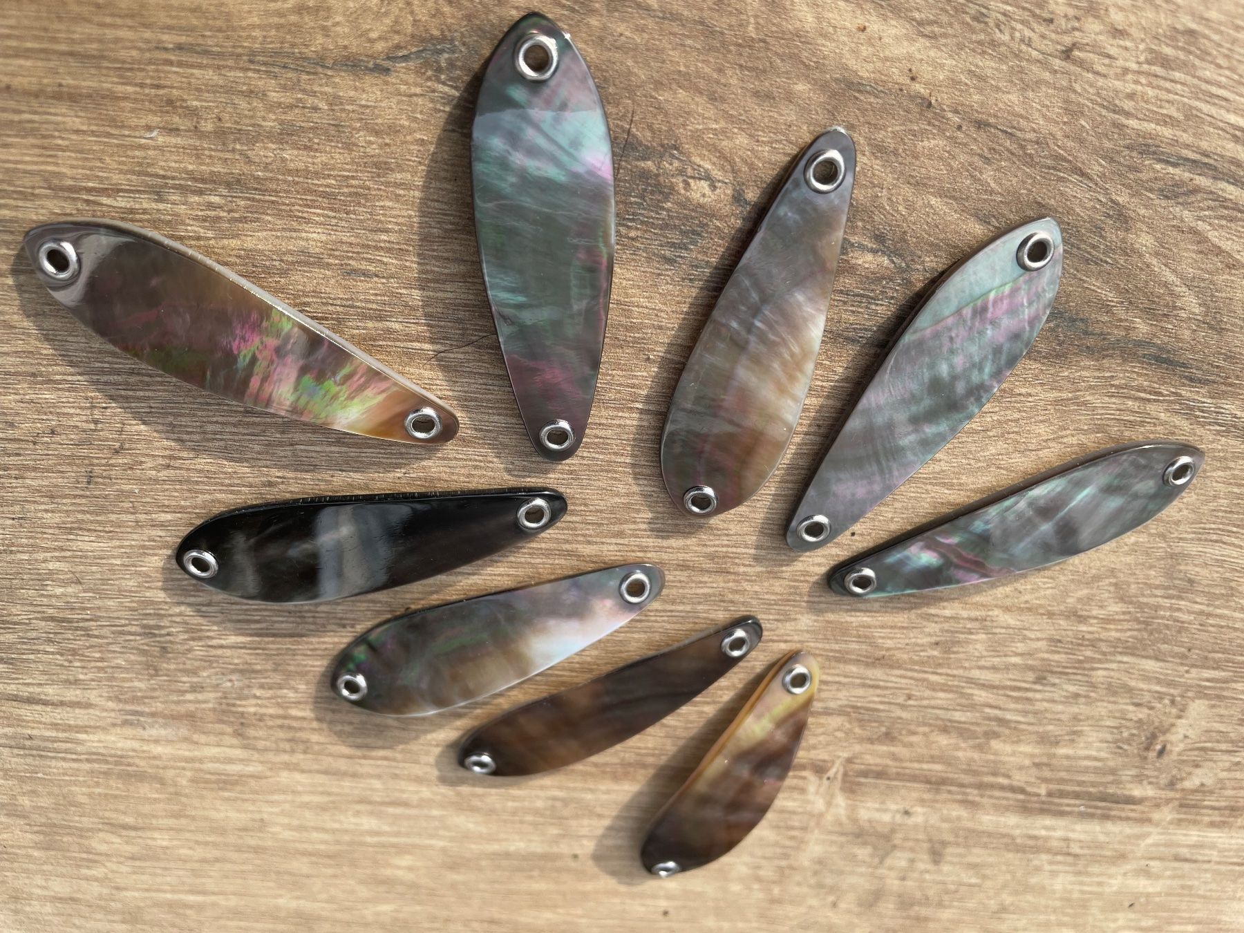 Köder: Perlmuttspange Black Pearl Drops, ca. 55 mm – Neu (gemäss Beschreibung) aus Arbon von Helmuth 3