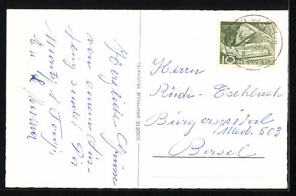 Cartoline postali: Twann-Douanne, Ortsansicht mit Wasserbli – Usato da Berlin venduto da bartko-reher 1