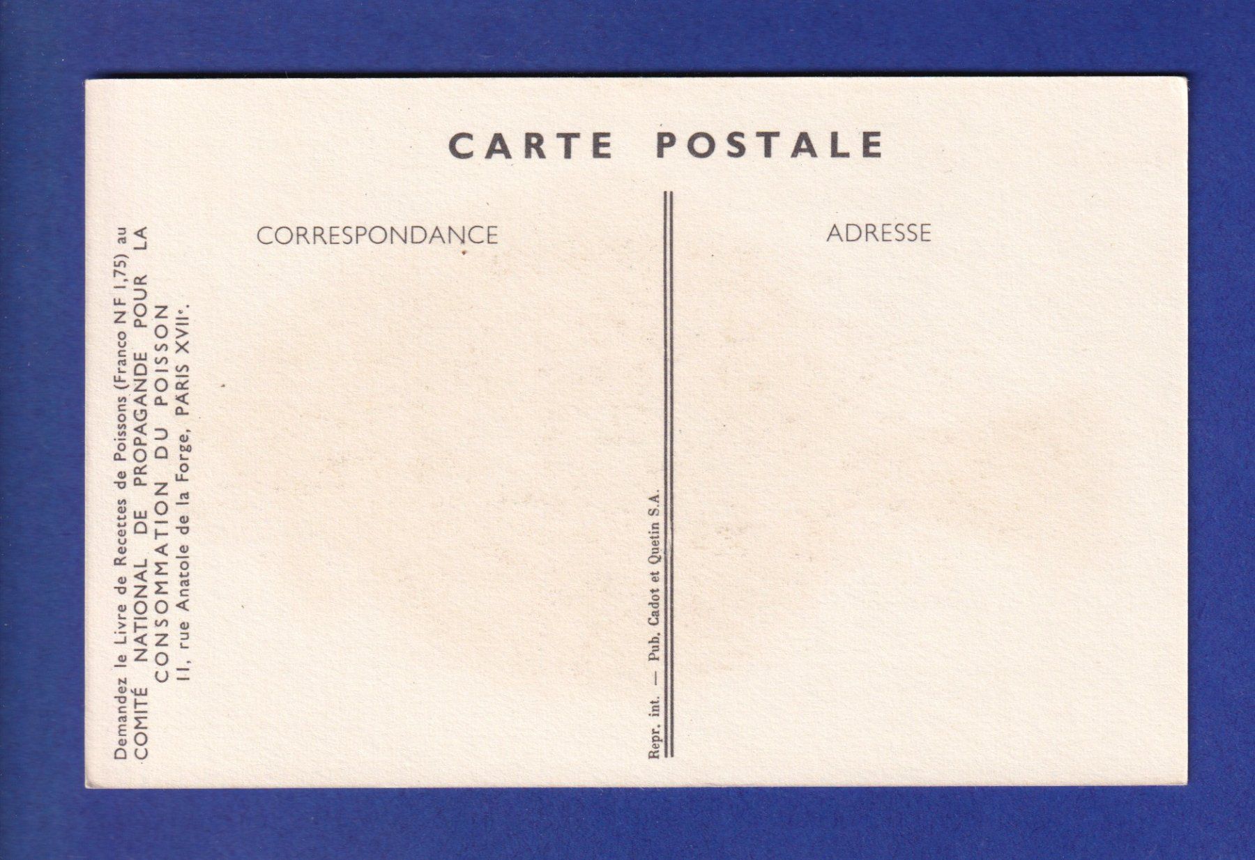 Cartoline postali: Poisson - CARDINE dite Limande sloop – Usato da Pully venduto da nicecards-shop 1