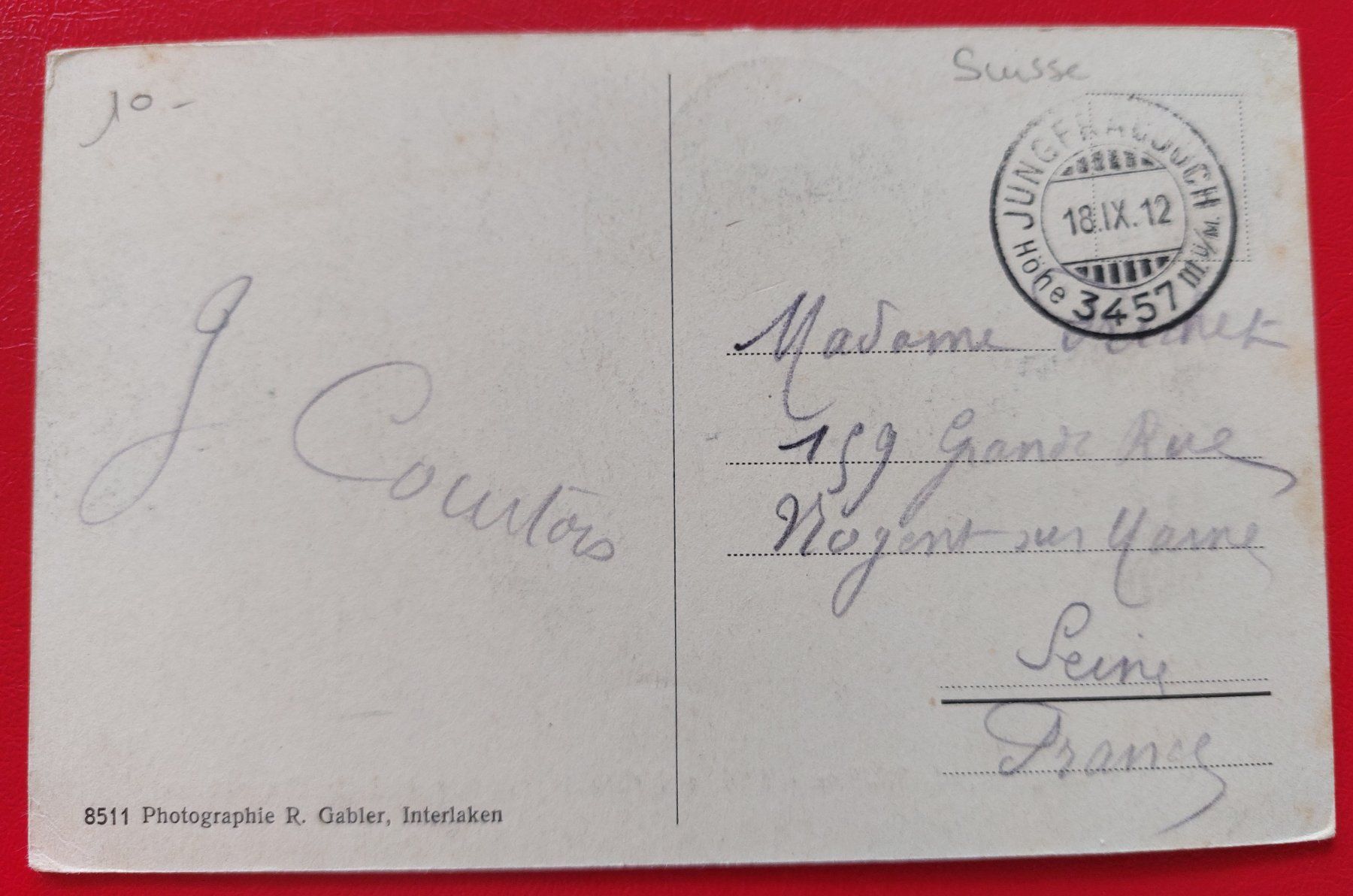 Cartoline postali: Stat. Junfaujoch - Blick auf Aletchgletscher / Top-Vollstemp – Usato da St-Légier-La Chiésaz venduto da Theo005 1