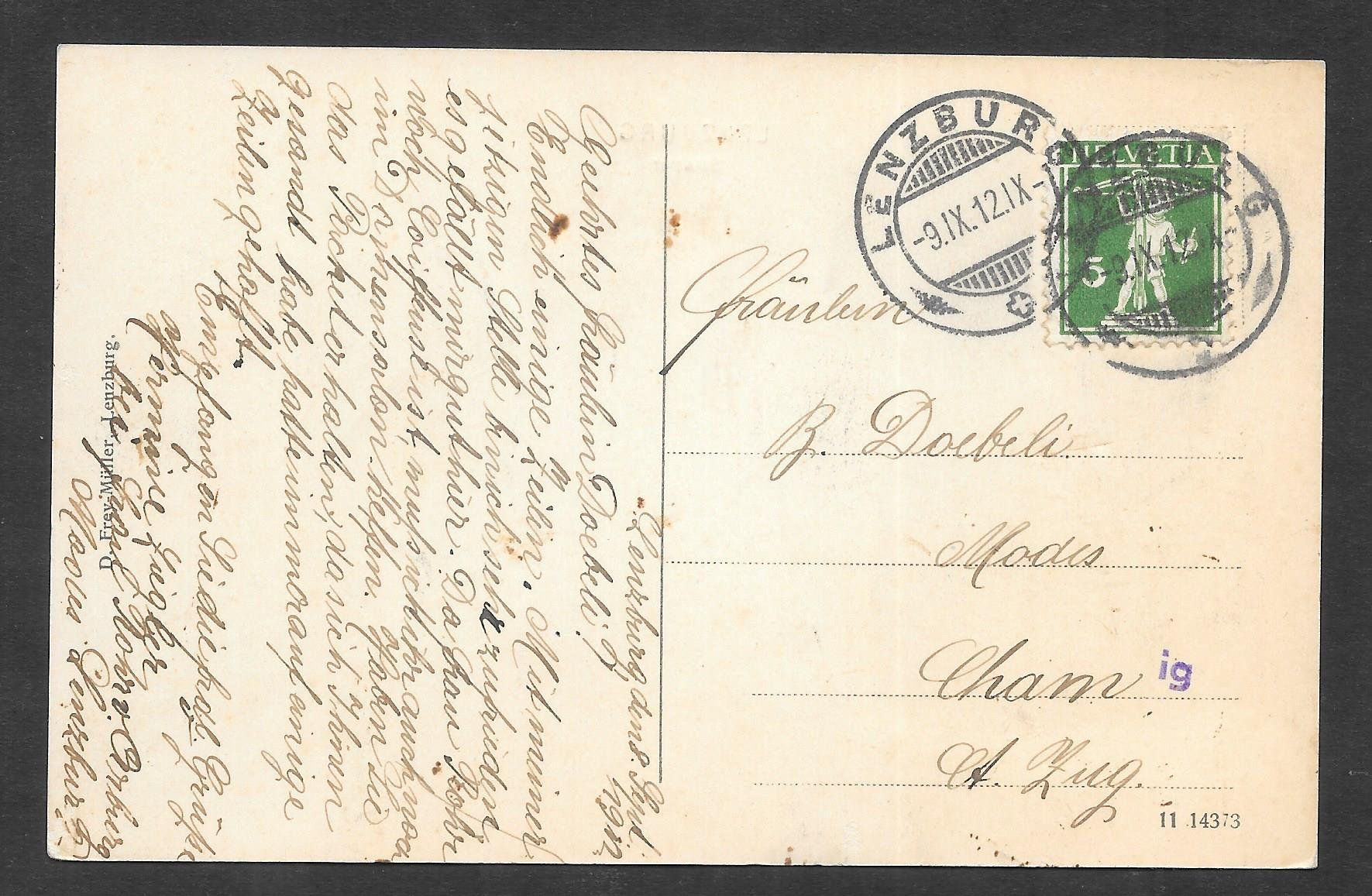 Cartoline postali: Lenzburg Stadttor – Usato da Olten venduto da clotaldi 1