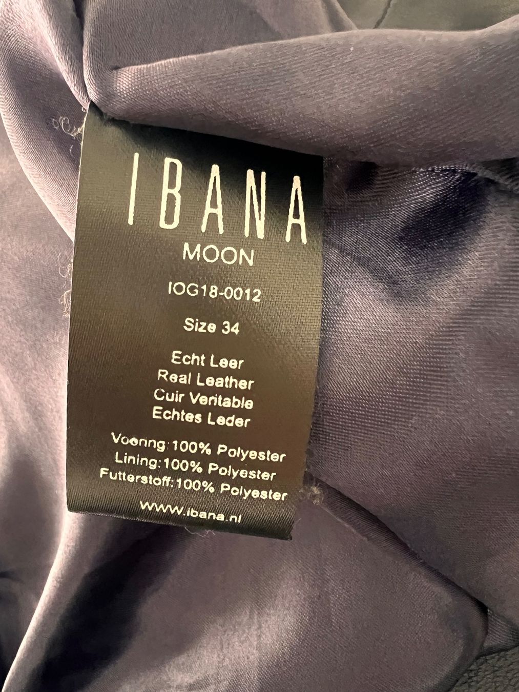 Giacche: Lederjacke IBANA blau Gr. 34 – Nuovo e nell'imballaggio originale da Bachenbülach venduto da Floydp 5