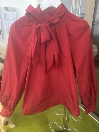 Rote Bluse mit Schleife, festlich, Gr. 38, Top Zustand!