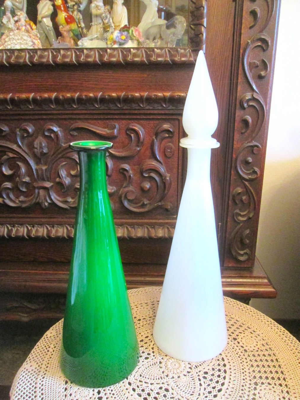 Altro in Stoviglie & Bicchieri: 2 Flaschen aus Glas/Opalglas – Usato da Sementina venduto da babucia