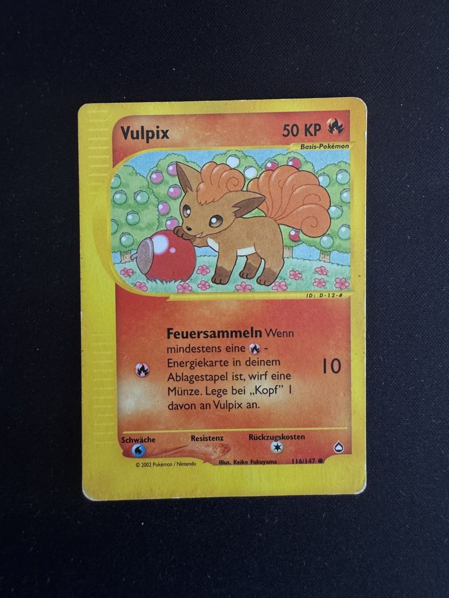 Pokémon Carte collezionabili: Pokémon Vulpix / 116/147 / Aquapolis 2003 – Usato da Bern venduto da snikajot