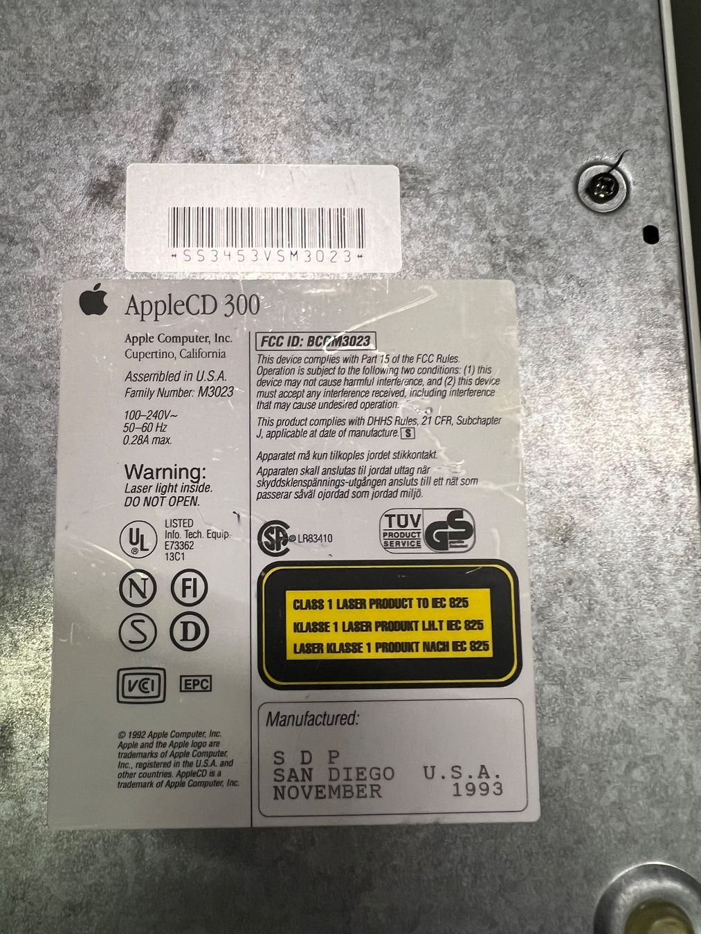 Apple PC: AppleCD 300 CD-ROM Laufwerk Model-Nr. M3023 – Usato da Steckborn venduto da rboelsterli 1