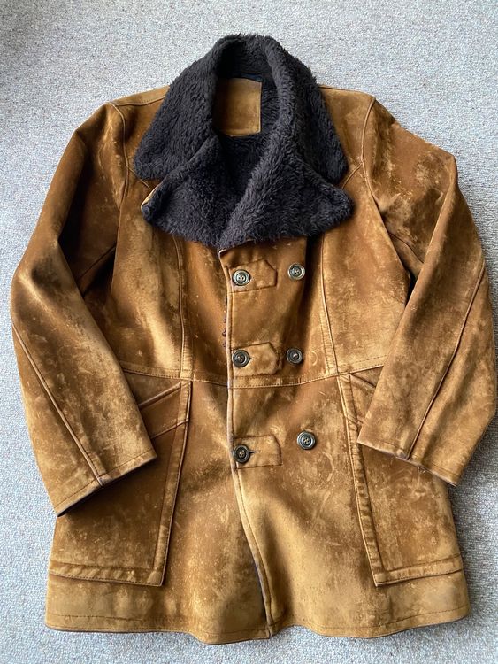 wildleder mantel lang