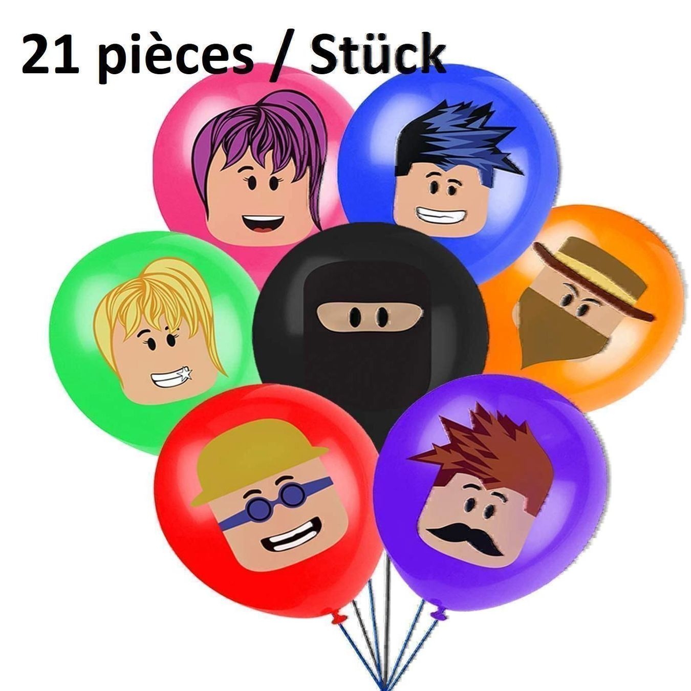 Tutte le decorazioni: 21 x Ballon Roblox Latex – Nuovo e nell'imballaggio originale da Gurmels venduto da Swisspod