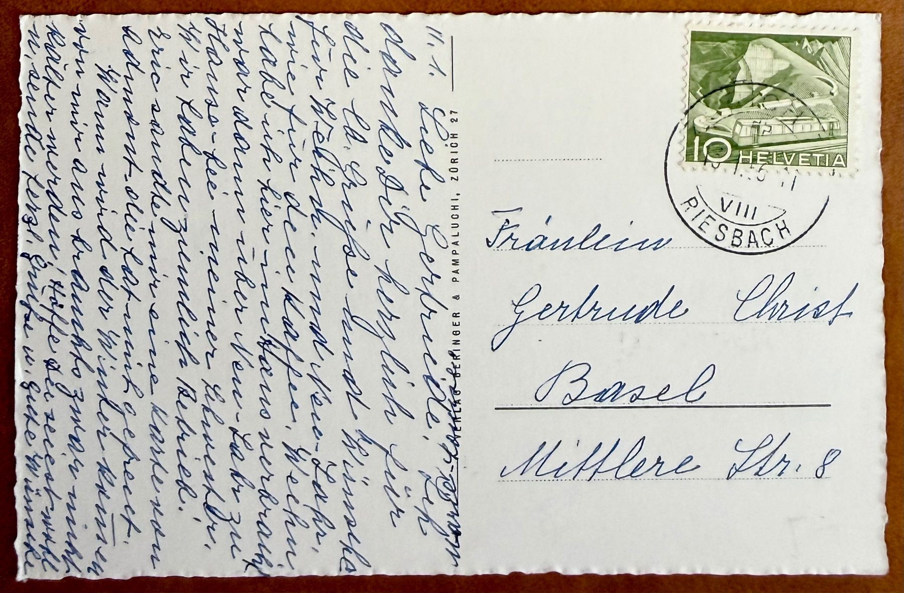 Cartoline postali: Zürich - Limmatquai - Tram - Oldtimer 1956 – Usato da Lutry venduto da Ediego 2